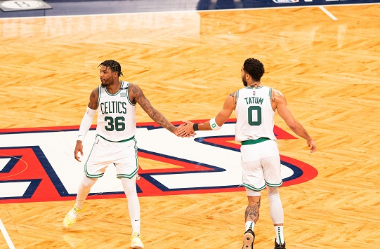 Marcus Smart e Jason Tatum foram fundamentais na classificação do Celtics NBA