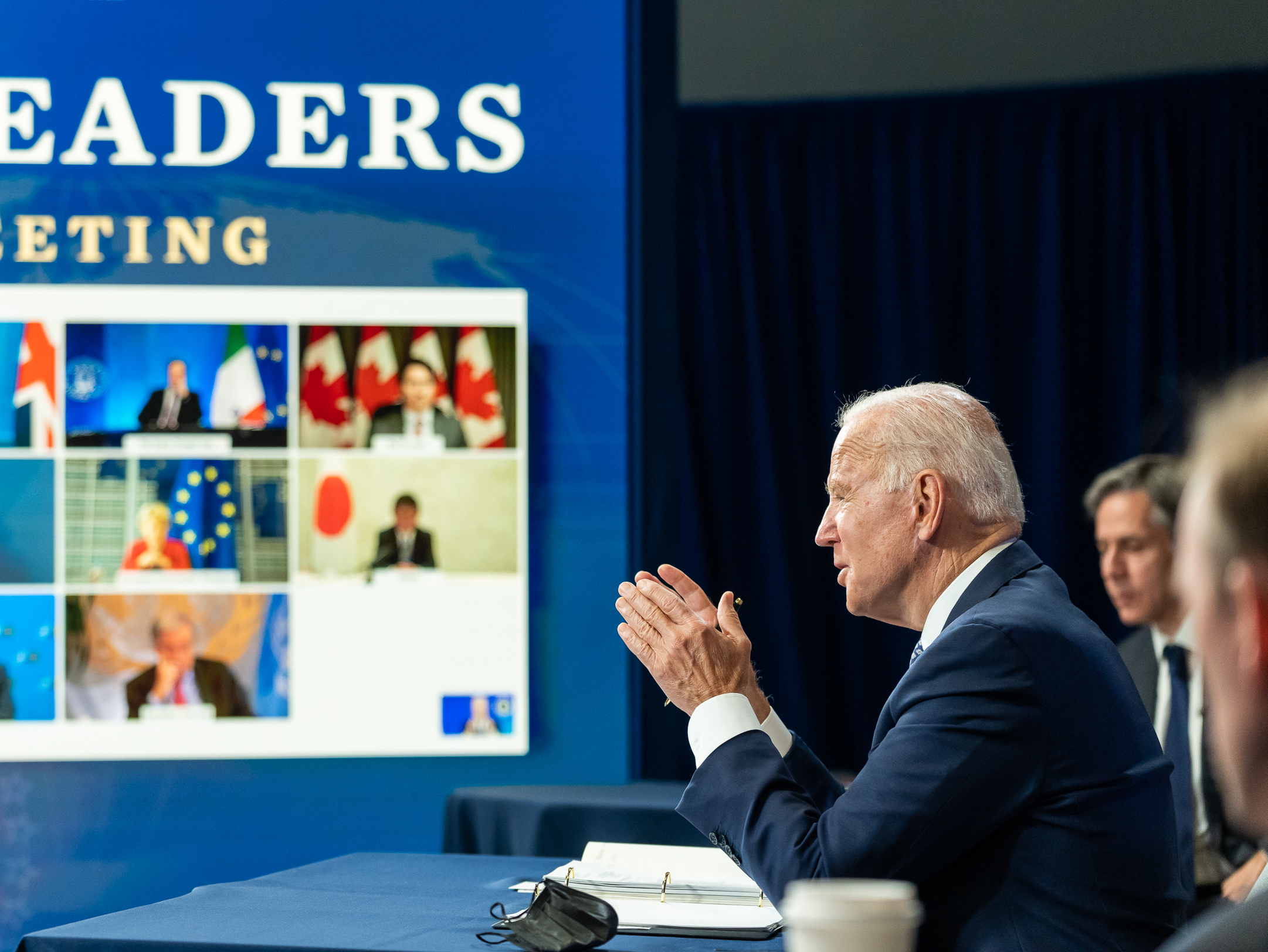 Presidente dos Estados Unidos, Joe Biden, se encontra com líderes do G7 para discutir crise no Afeganistão Divulgação/POTUS