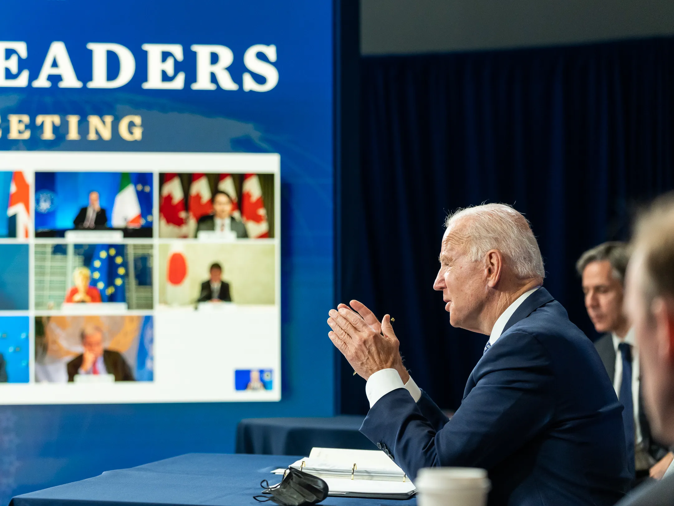 Presidente dos Estados Unidos, Joe Biden, se encontra com líderes do G7 para discutir crise no Afeganistão