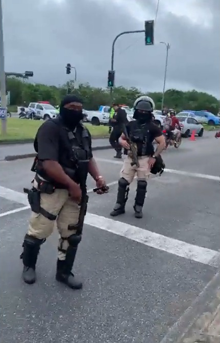 A Guarda Municipal atuou contra os manifestantes Reprodução