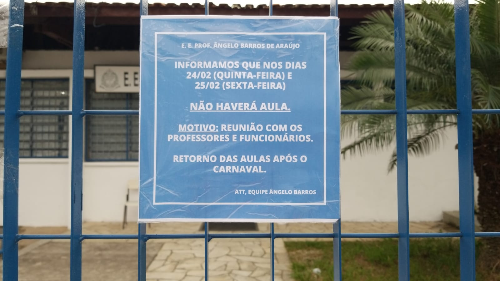 Escola onde diretora foi esfaqueada em Caraguatatuba suspende aulas até carnaval Rauston Naves/Vale Urgente