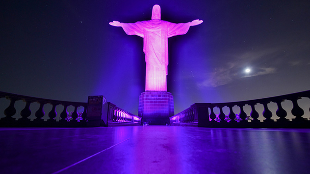 Iluminação começa as 18 horas Reprodução/Santuário Cristo Redentor