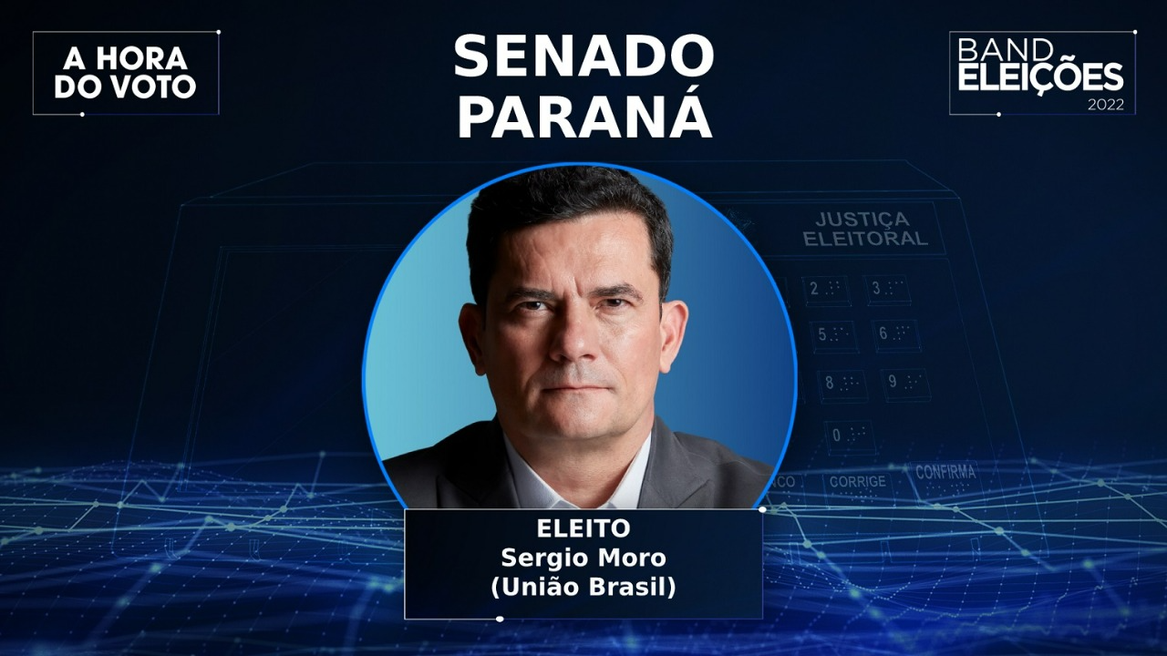 Sergio Moro (União Brasil) é eleito senador pelo Paraná Reprodução