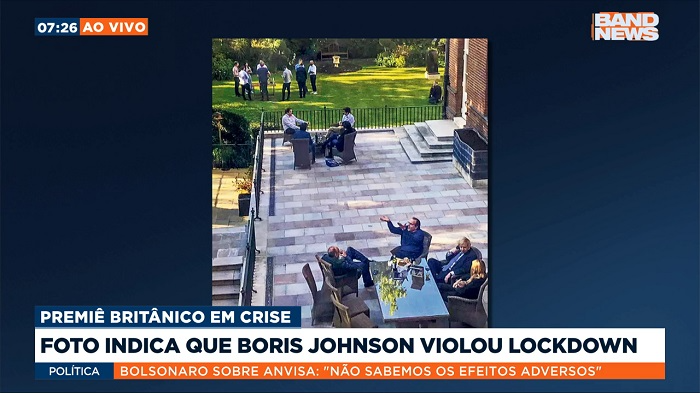 Imagem de Boris Johnson divulgada pelo "The Guardian" Reprodução