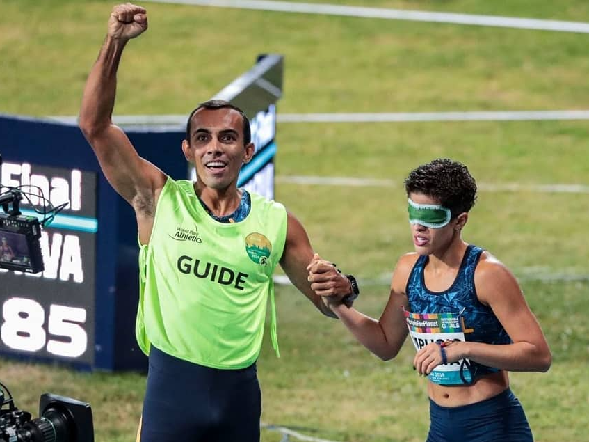 alita Simplício garantiu a prata na corrida de 400m T11 Foto: Reprodução Instagram 