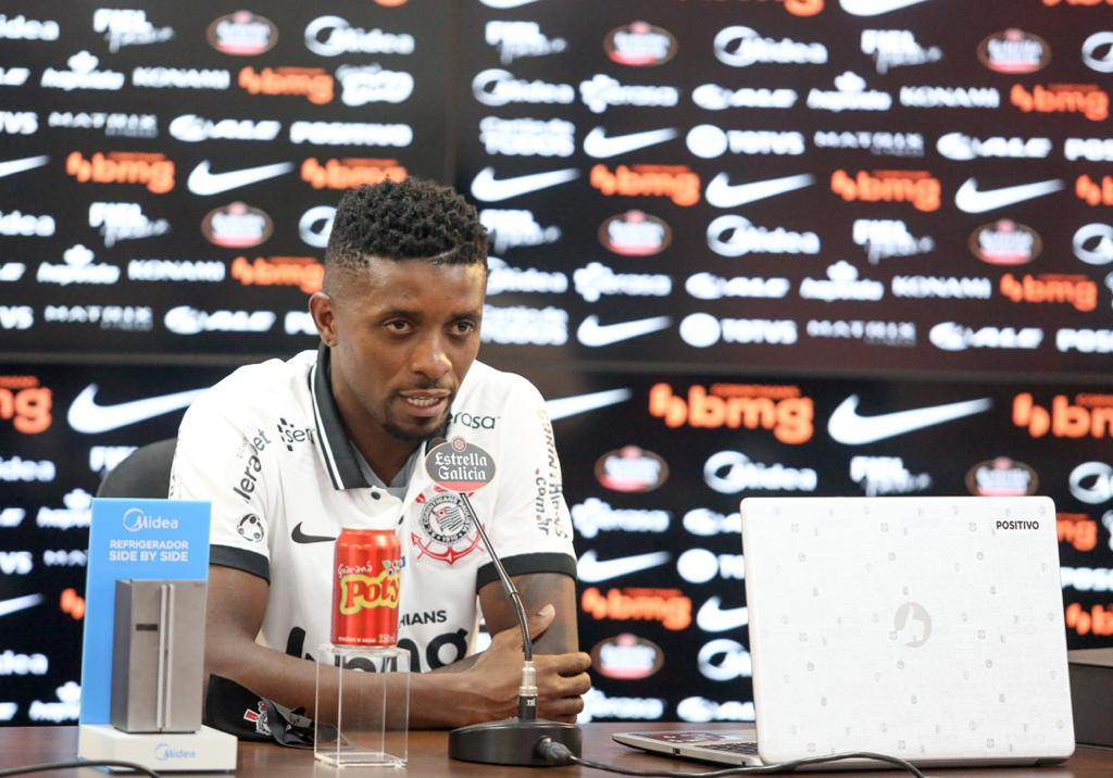 Jonathan Cafú, em coletiva de apresentação no Corinthians Rodrigo Coca/Agência Corinthians