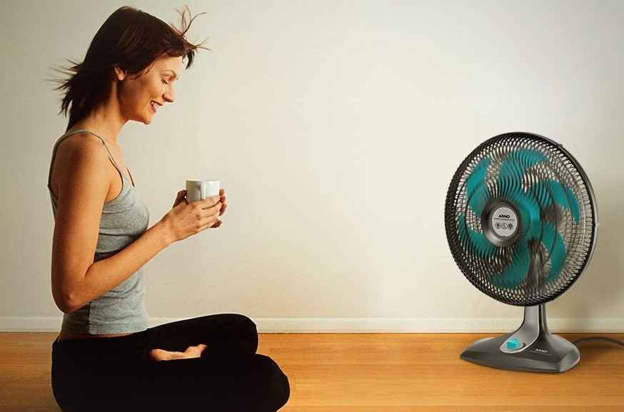 Ventiladores podem ajudar a aliviar o calor da estação mais quente do ano, o verão Divulgação/Arno