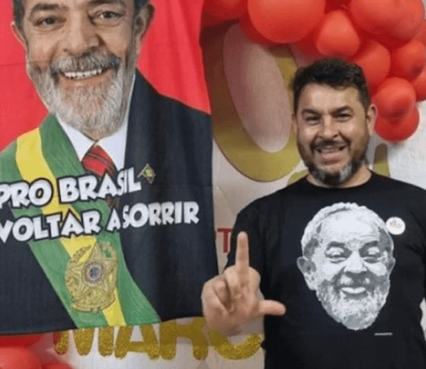 Jorge Guaranho ficou sabendo da festa com a temática do Partido dos Trabalhadores. Foto: Reprodução