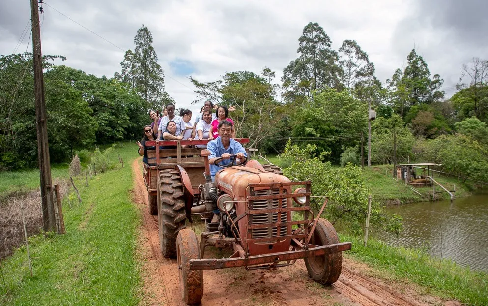 Os participantes visitaram o sítio Suzuki