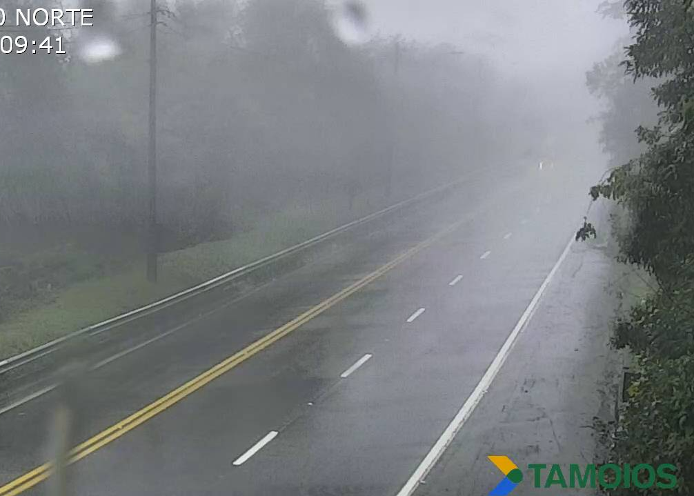 Com o acumulado das últimas 72h, os pluviômetros atingiram 70mm de chuva; ao chegar em 100mm, a rodovia é interditada por risco de deslizamento Divulgação/ Concessionária Tamoios