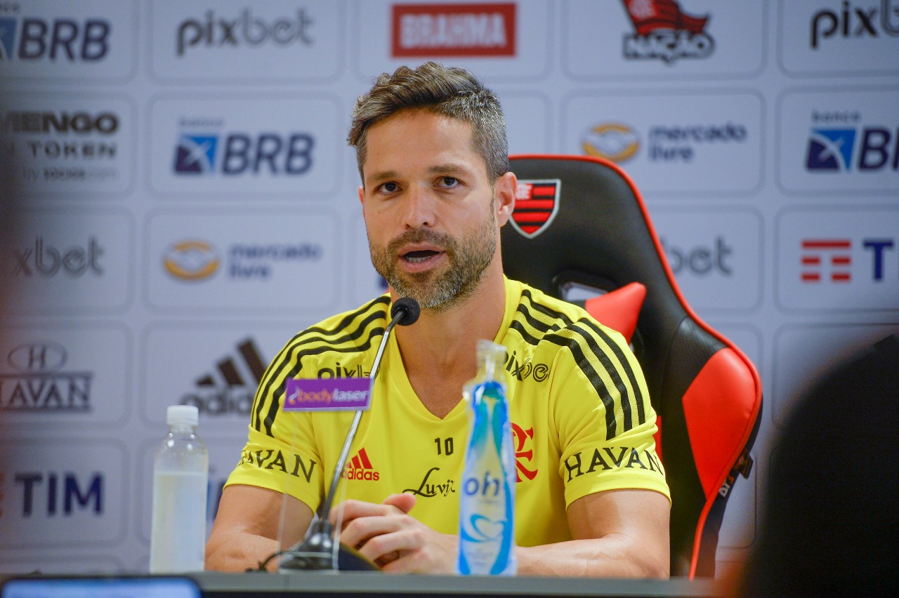 Diego Ribas convocou entrevista coletiva na manhã desta terça-feira (19) Marcelo Cortes/CR Flamengo